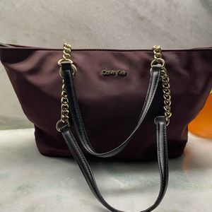 Calvin Klein Burgundy Shoulder Bag